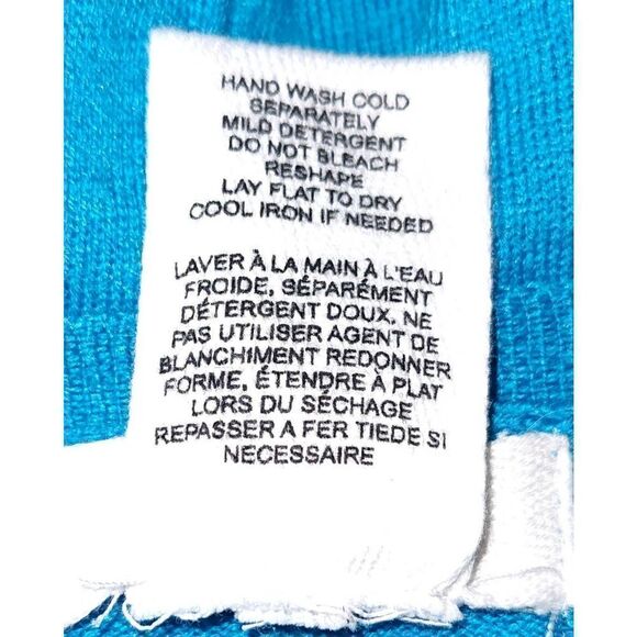 h.one teal wool blend drop shoulder sleeve. Size Large. - Picture 6 of 6